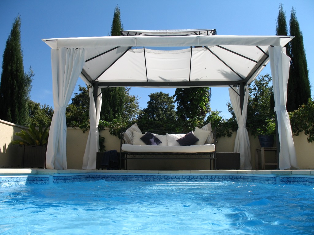 Chateau des Etoiles - such a fantastic shaded spot to sit next to the pool