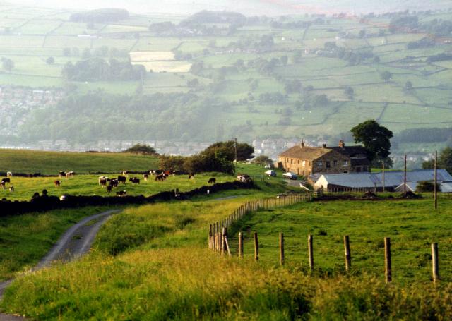 Stunning views over the Aire Gap and Ilkley Moor