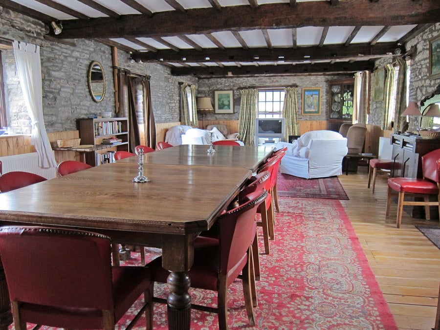 East Wing dining area and living room