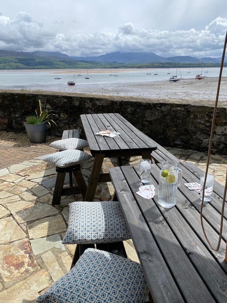 Outdoor dining with spectacular views