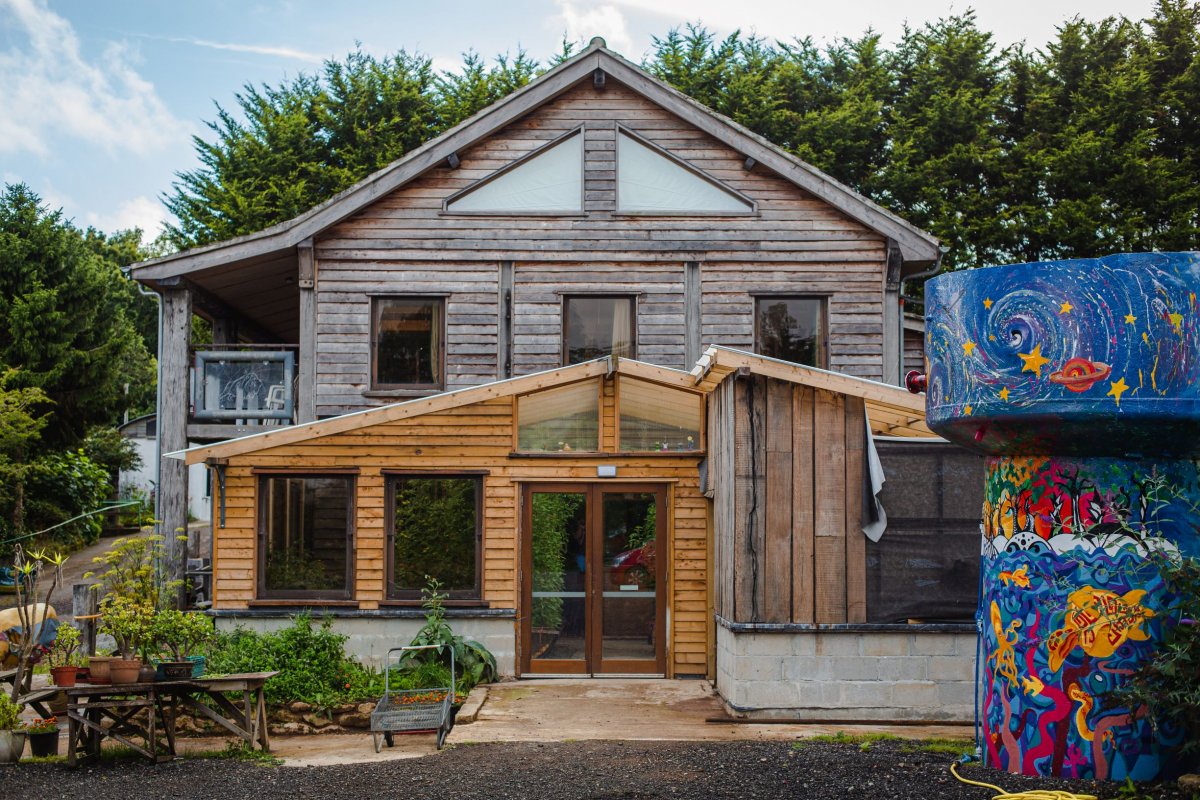 Front of the building and conservatory