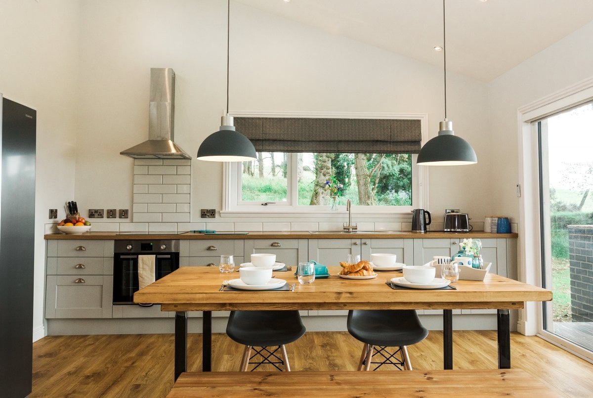 Kitchen dining area at Gatehouse Luxury Lodges