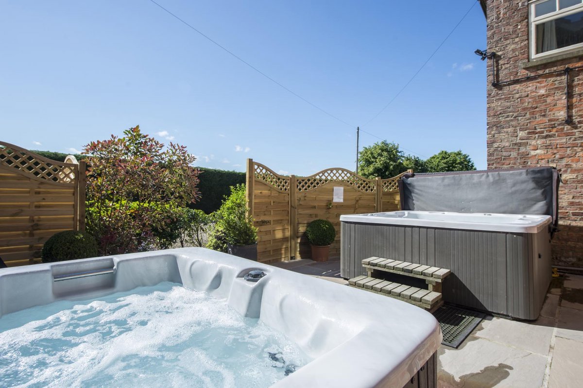 Two private outdoor hot tubs
