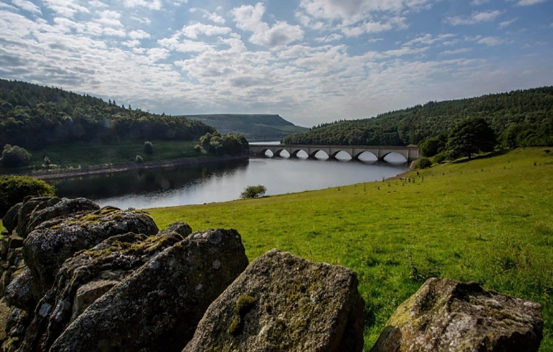 Ladybower reservoir is a short walk from the John Hunt Base