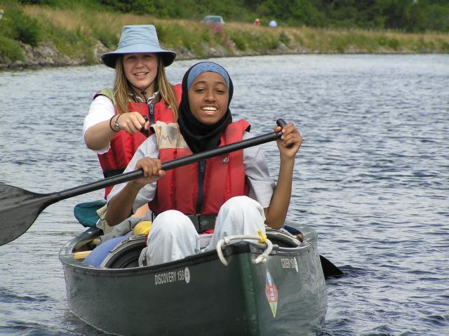 Open canoe journey on Windermere.