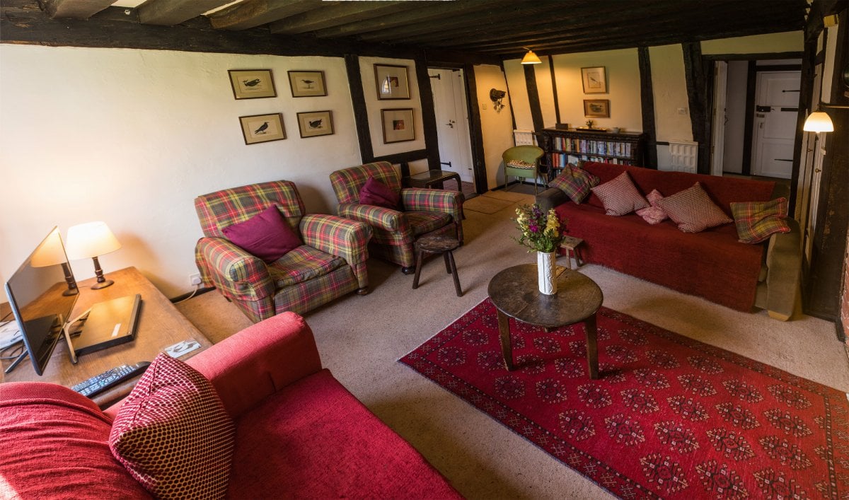 Winter sitting room at Toad Hall