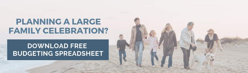 Budgeting speadsheet for family celebration