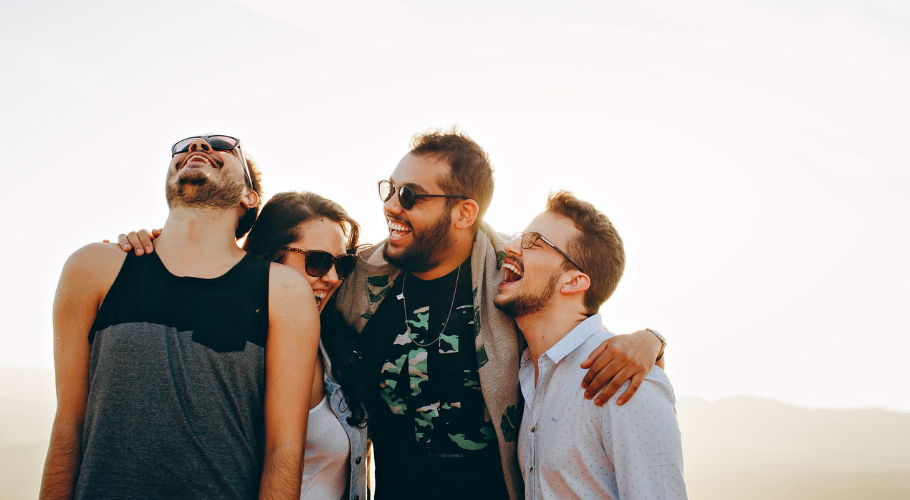 Group of friends laughing