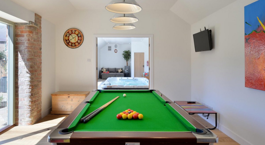 games room in holiday property