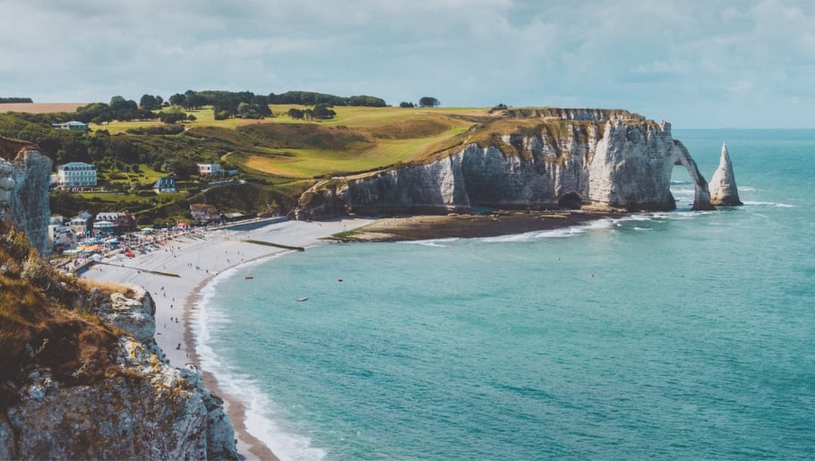 Beach view in France