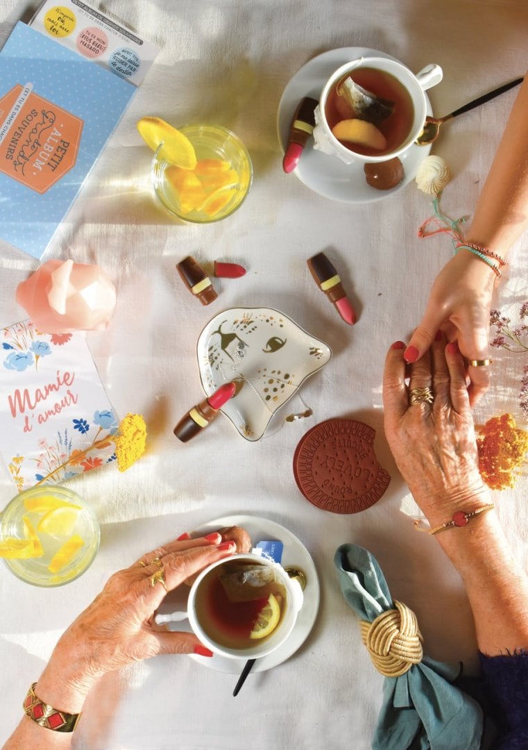 Tea party with grandmother