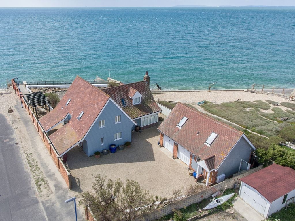Selsey Beach House from the air