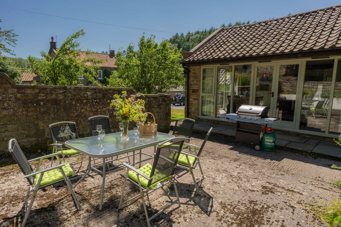 Each cottages has an outside terrace - perfect for al fresco dining