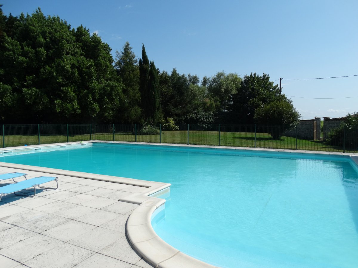 The heated salt swimming pool at Font Remy